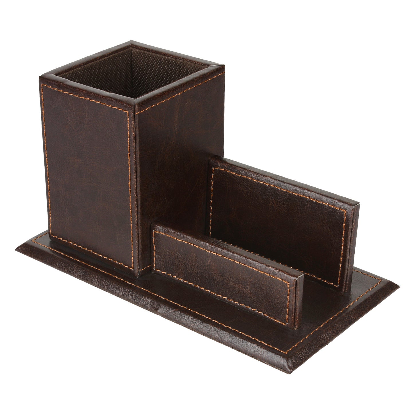 Brown Pen Holder along with a visiting card holder